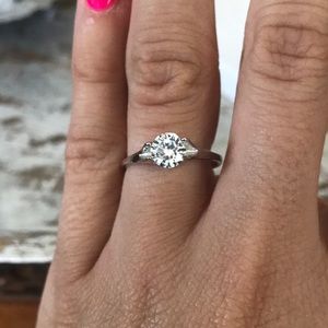 Silver Faux Diamond Ring
